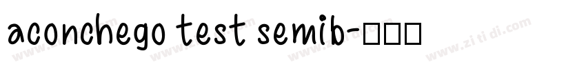 aconchego test semib字体转换